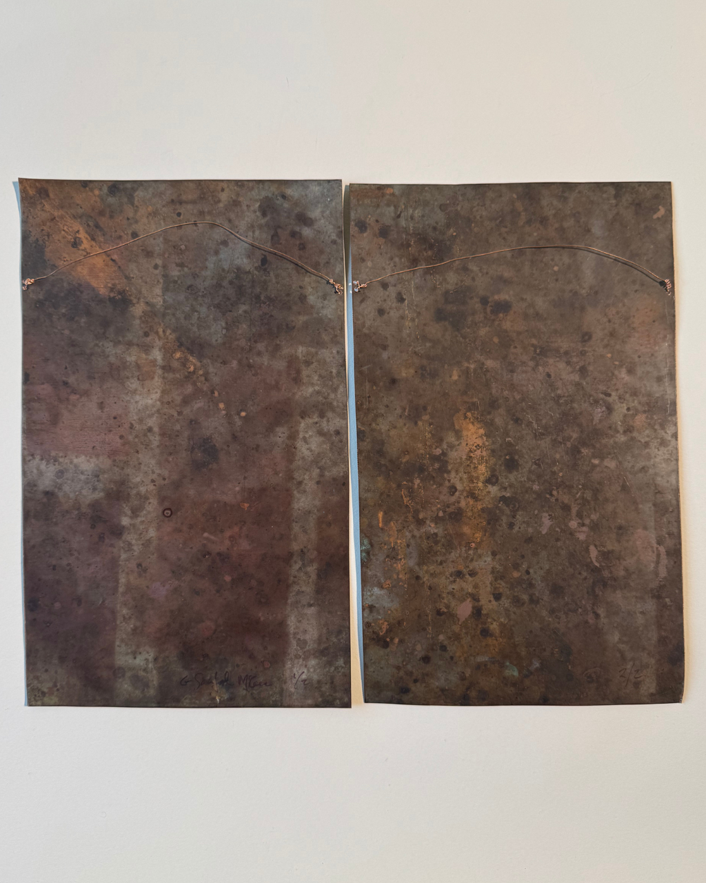 Blue Labyrinth Diptych